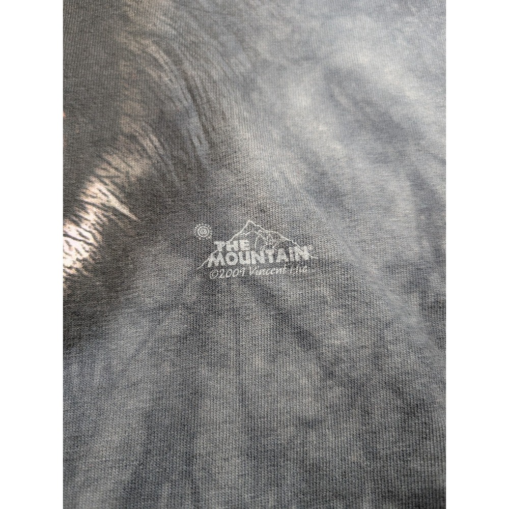The Mountain Snarling Alpha Wolf‎ T Shirt Small Gray Black Tie Dye 2009 USA - Picture 6 of 8